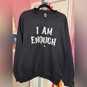 Gildan Black Women's Crewneck with Empowering Print